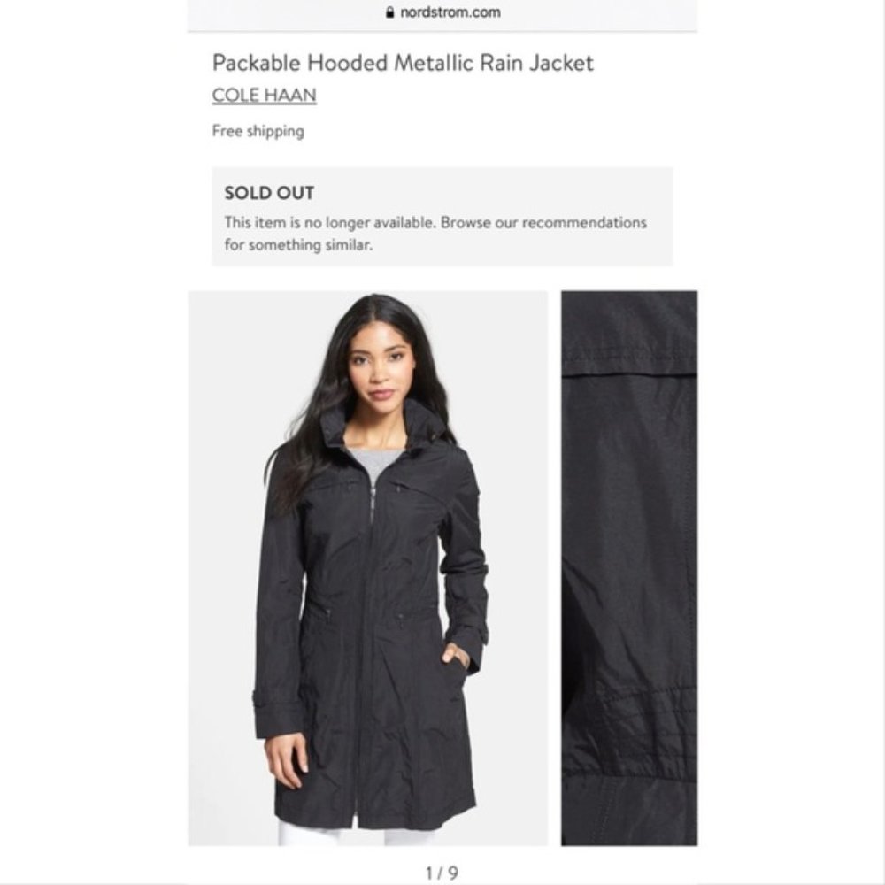 Cole Haan packable rain jacket - Picture 8 of 8